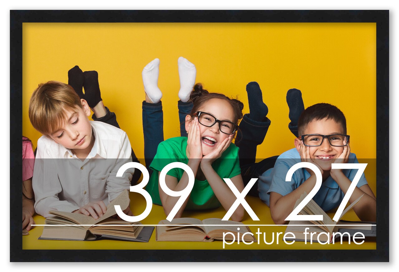 Minimalist Black Picture Frame - UV Acrylic, Backing Board, Hanging Hardware Included